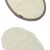 EXFOLIATING MASSAGE PAD FOR BODY BAMBOO/LOOFAH SMALL SIZE - NATURAL