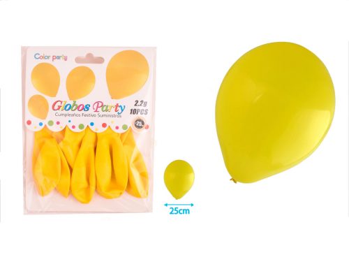 Ballonnen geel 25cm 10 stuks