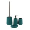 TOILET BRUSH ABS + RUBBER WITH STRIPES- DARK GREEN