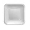 Vierkant plat bord ZILVER 18x18 cm 12st METALLIC