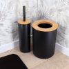 PS TOILETBORSTEL BAMBOO WITH BAMBOO COVER - ZWART /BAMBOO