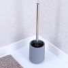 TOILET BRUSH ABS + RUBBER WITH STRIPES - DARK GREY
