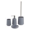 TOILET BRUSH ABS + RUBBER WITH STRIPES - DARK GREY