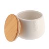 DOLOMITE COTTON JAR BATH + BAMBOO COVER - WHITE/BAMBOO