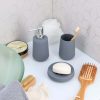 Rubber& ABS Soap Dispenser w/stripes 270 ML DARK GREY