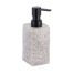 Vierkant POLYRESIN Zeepdispenser 260ml STONE EFFECT/ZWART - GRIJS