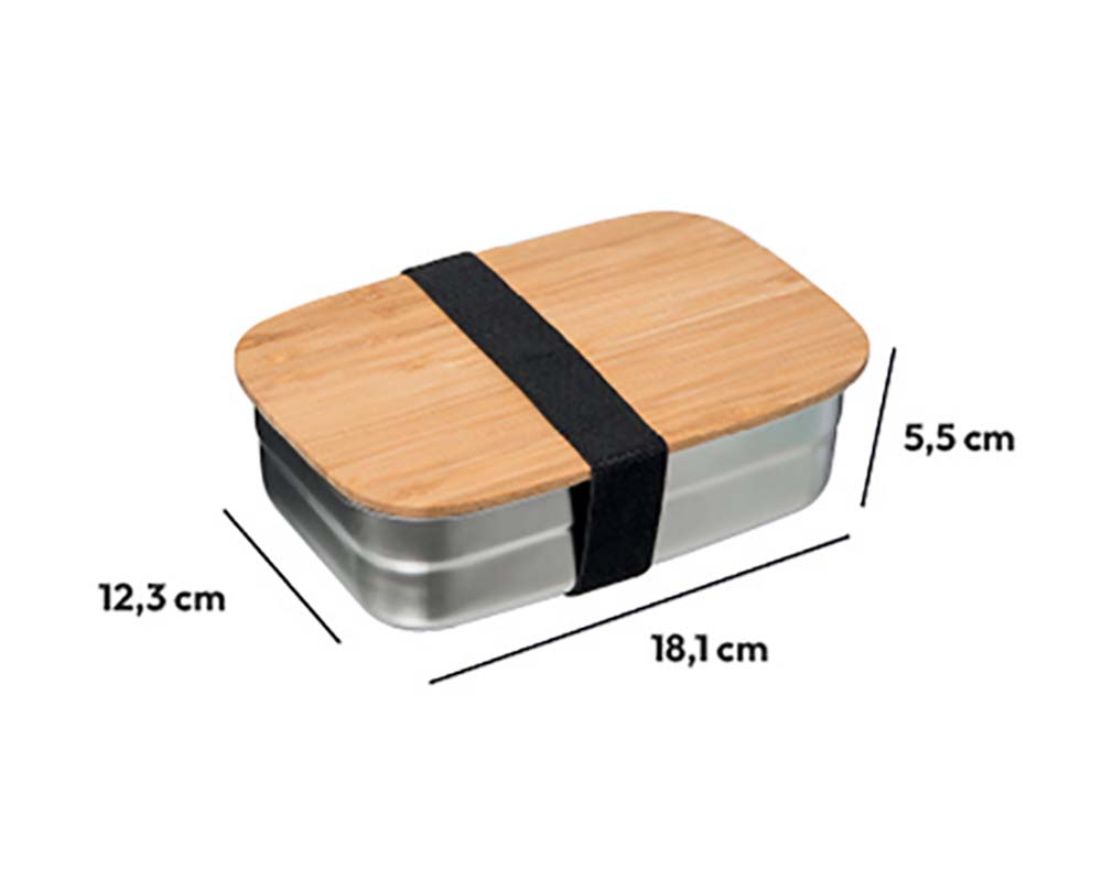 Lunchbox RVS bamboe - Thuisplaza