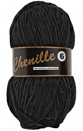 Chenille 001 Zwart