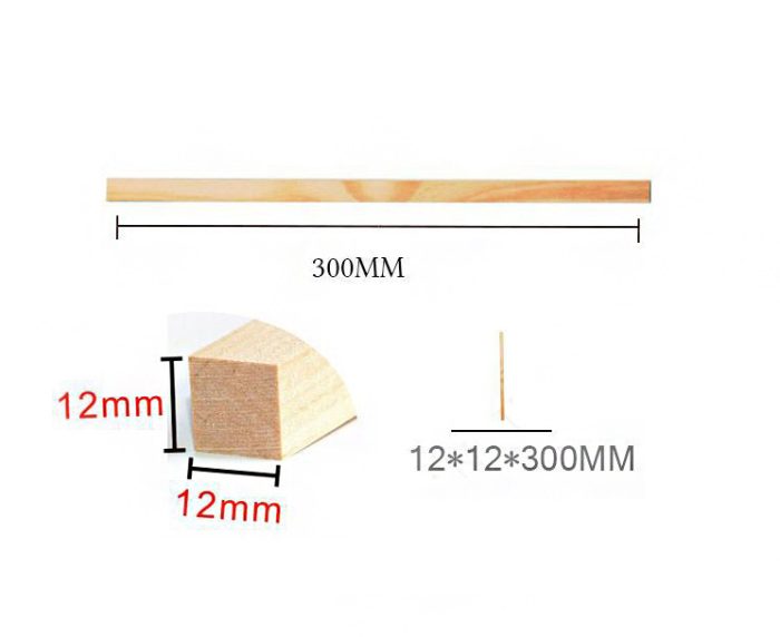 Houten stokje 12*12*300cm 3st M21984