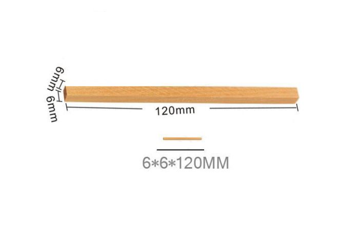 Houten Stokje 6x6x120mm M22239