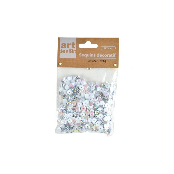 Pailletten wit-zilver glitter mix 40g