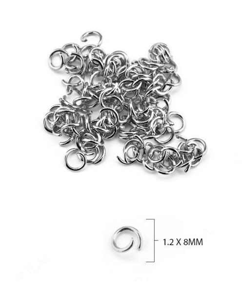 Buigringen zilver 8*1,2mm