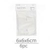 Kubusdoosje karton wit met venster 6*6*6cm 6st