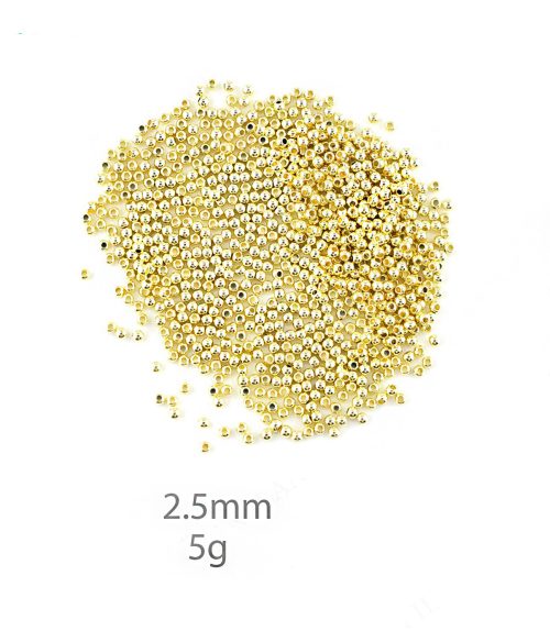 Kralen goud 2,5mm 5g