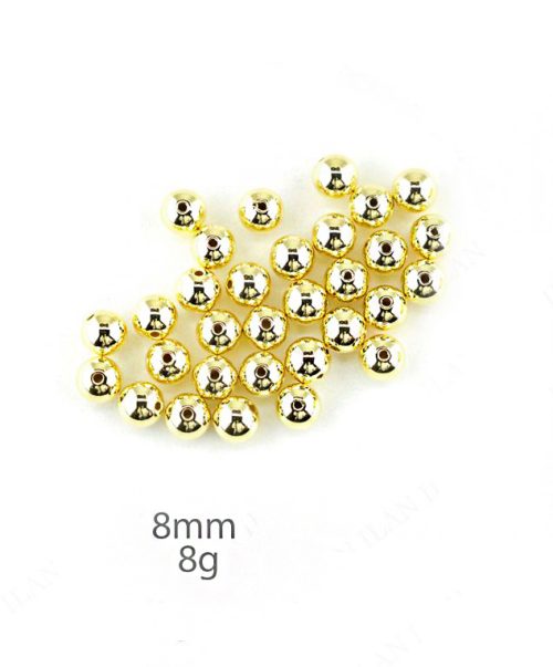 Kralen goud 8mm 8g