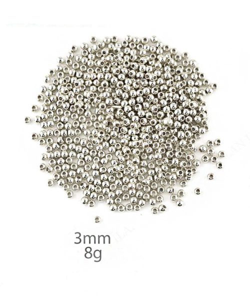 Kralen zilver 3mm 5g