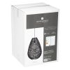 Gevlochten hanglamp “Etel” zwart D37,5cm